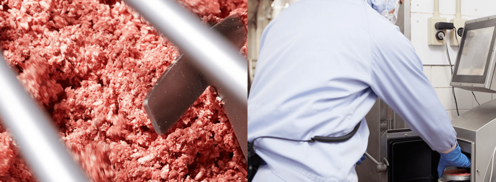 挽肉にする際も、品質チェック。