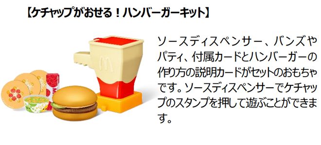 【ケチャップがおせる！ハンバーガーキット】