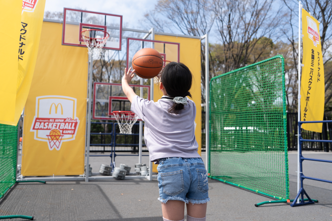 高さの違う3つのゴール。全部入れられるかな？