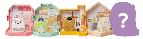 おもちゃを複数集めると、お店を横につなげて商店街を作ることができます。