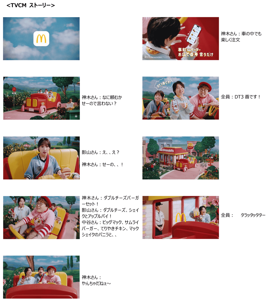 ドライブスルー モバイルオーダー「楽しく注文」篇(15秒)