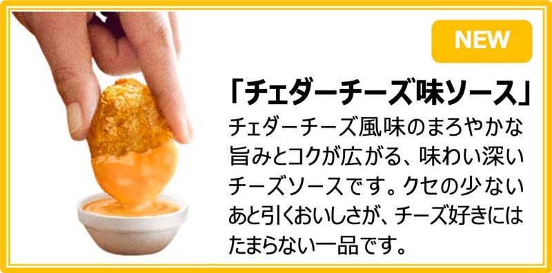 チェダーチーズ味ソース