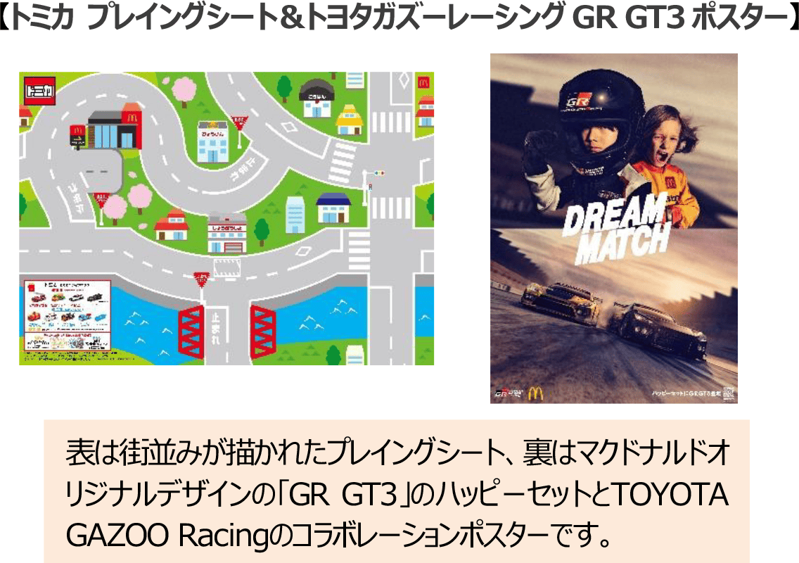 トミカ プレイングシート＆トヨタガズーレーシングGR GT3ポスター