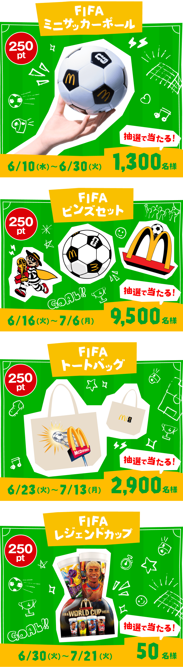 FIFAワールドカップコラボリワード Myマクドナルド リワード