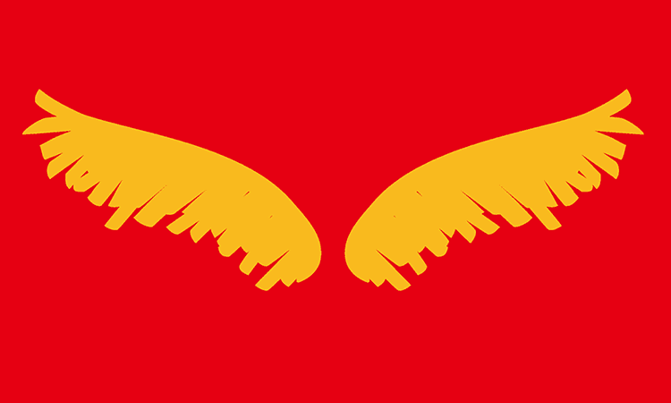 店内通路のデザインテーマ「マックフライポテトの羽」