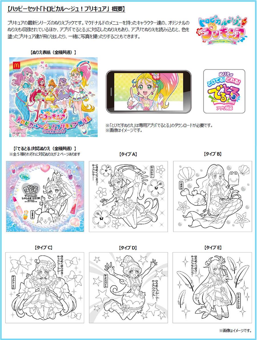 【ハッピーセット「トロピカル～ジュ！プリキュア」概要】