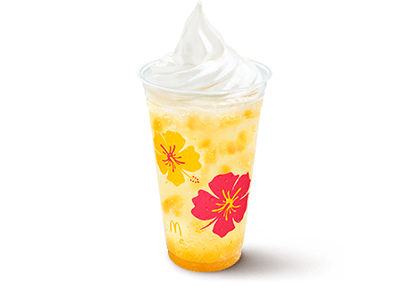マックフロート® トロピカルフルーツ マンゴー果肉入り(マンゴー果肉8%、パッションフルーツ果汁1%、パイナップル果汁1%)
