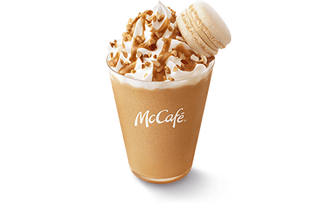 塩バターキャラメルフラッペ&マカロン バニラ